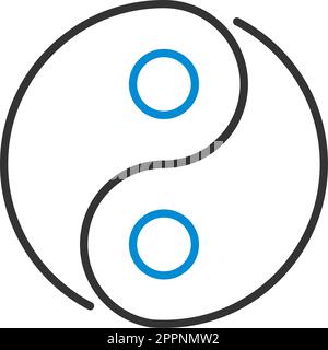 Yin Und Yang Icon Stock Vektor