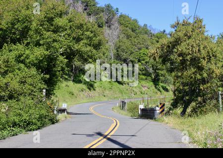 Soda Canyon Road, Napa, Kalifornien Stockfoto