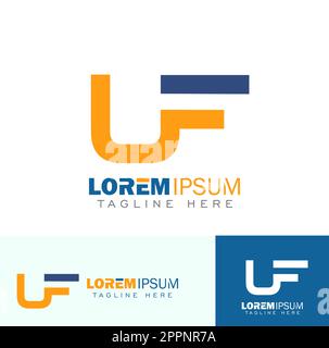 Ursprüngliches UF-Monogramm-Logo Stock Vektor