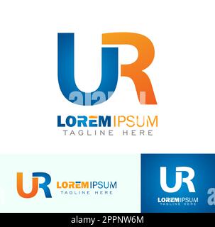 Ursprüngliches UF-Monogramm-Logo Stock Vektor