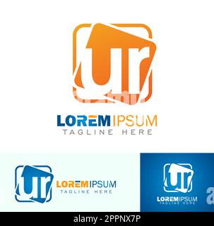 Ursprüngliches UF-Monogramm-Logo Stock Vektor