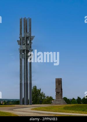 Grunwald, Polen - Mai 2022: Denkmal der historischen Schlacht zwischen Polen, Litauen und den teutonischen Rittern von 1410, errichtet zum Gedenken an die 500 Stockfoto