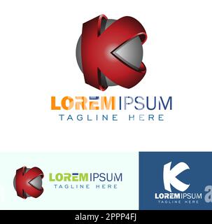 3D Circle-K-Logo-Schild Stock Vektor