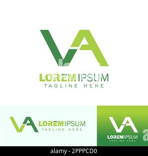 Ursprüngliches Logozeichen für VA-Monogramm Stock Vektor
