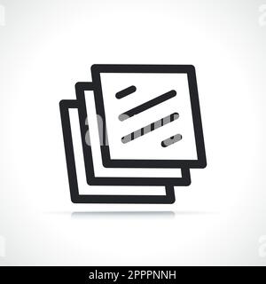 Symbol für dünne Linie für Lagenmaterial Stock Vektor