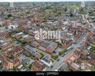 Luftaufnahme der Anlage in Henley on Thames, on the River Thames, Oxfordshire, Großbritannien. Stockfoto