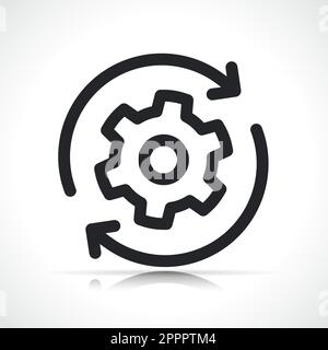 Symbol "Zeile aktualisieren oder zurücksetzen" Stock Vektor