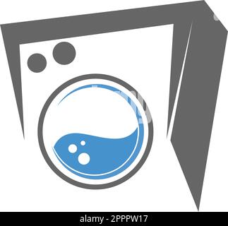 Illustration des Symbols für Wäscherei und Wäscherei Stock Vektor