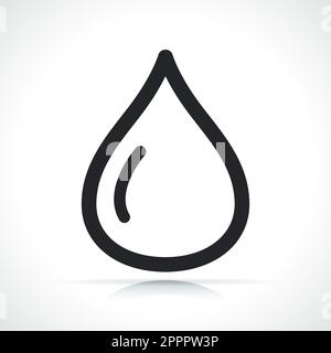 Symbol für dünne Linie für Wassertropfen Stock Vektor
