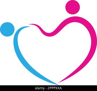 Liebe Logo Symbol Illustration Vorlage Stock Vektor