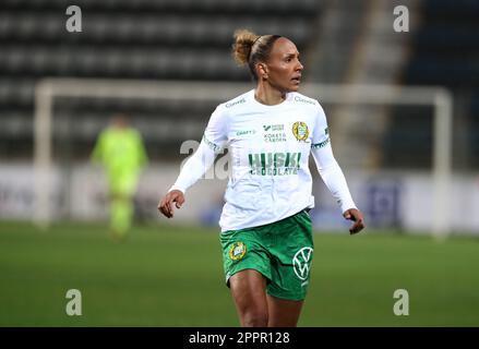 Hammarbys no 9 Madelen Janogy während des Fußballspiels am Montag im OBOS Damallsvenskan zwischen dem FC Linköping-Hammarby IF in der Bilbörsen Arena, Linköping, Schweden. Stockfoto