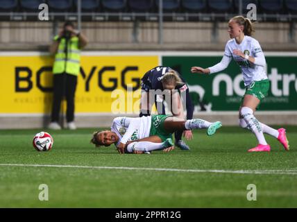 Hammarbys no 9 Madelen Janogy während des Fußballspiels am Montag im OBOS Damallsvenskan zwischen dem FC Linköping-Hammarby IF in der Bilbörsen Arena, Linköping, Schweden. Stockfoto