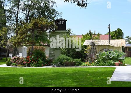 FOUNTAIN VALLEY, KALIFORNIEN - 18. April 2023: Callens Ranch Water Tower im Heritage Park. Stockfoto