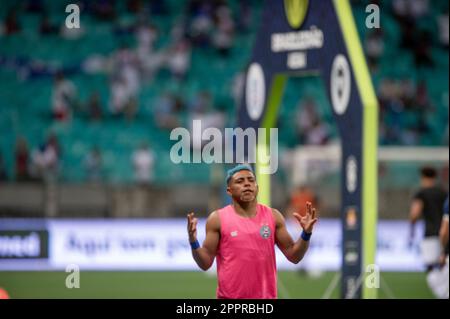 BA - SALVADOR - 04/24/2023 - BRASILEIRO A 2023, BAHIA X BOTAFOGO - Alligator Bahia Spieler beim Aufwärmen vor dem Spiel gegen Botafogo im Arena Fonte Nova Stadion für die BRAZILEIRO A 2023 Meisterschaft. Foto: Jhony Pinho/AGIF/Sipa USA Stockfoto