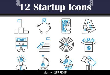 Startsymbol Eingestellt Stock Vektor