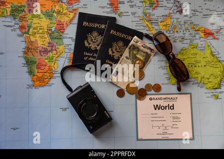 Ich Habe Einen Pass, Will Travel Stockfoto