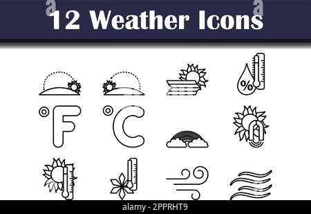 Wetter-Icon-Set Stock Vektor