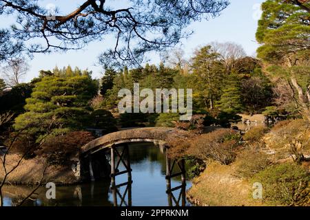 Die Kaiservilla Katsura wurde im 17. Jahrhundert als Fürstentum erbaut und ist eines der besten Beispiele japanischer Architektur und Gartendesign. Stockfoto