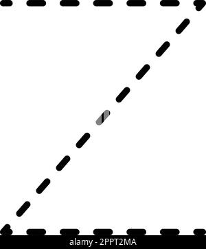 Nachverfolgung Kleinbuchstabe z Vorschreiben gepunktete Linie Element für Kinder im Kindergarten, Vorschule und Montessori-Schule Arbeitsblatt für Handschriftübungen. Stock Vektor