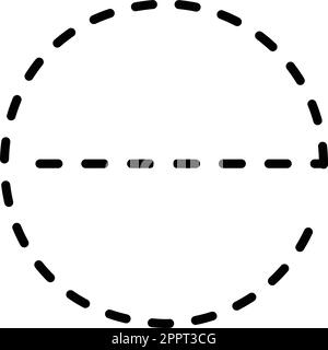 Nachvollziehbare Kleinbuchstaben E Vorschreiben mit gepunkteten Linien für Kinder im Kindergarten, Vorschule und Montessori-Schule Arbeitsblatt für Handschriftübungen. Stock Vektor