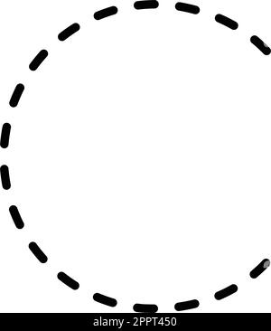 Nachverfolgung Kleinbuchstabe c Vorschreiben mit gepunkteter Linie für Kinder im Kindergarten, Vorschule und Montessori-Schule Arbeitsblatt für Handschriftübungen. Stock Vektor