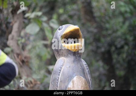 Tierskulptur in einem nationalen botanischen Garten Stockfoto