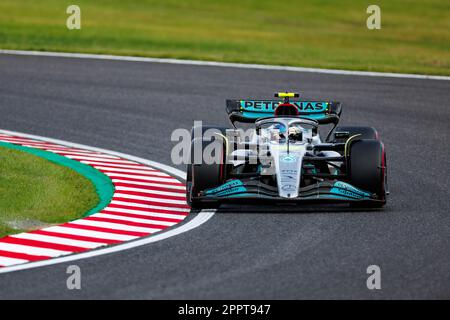 SUZUKA, JAPAN, Suzuka Circuit, 8. Oktober: Lewis Hamilton (GBR) des Mercedes-Teams bei der Qualifizierung während des japanischen Formel-1-Grand Prix beim S Stockfoto