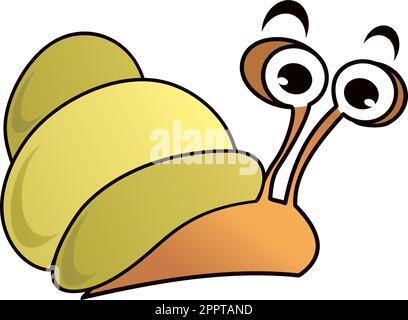 Freundliche Zeichentrickschnecke Stock Vektor