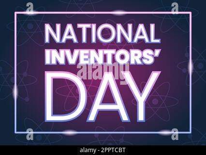 National Inventors Day am 11. Februar feiert Genius Innovation an Honor Creator of Science in Flat Cartoon Hand Drawn Template Illustration Stock Vektor