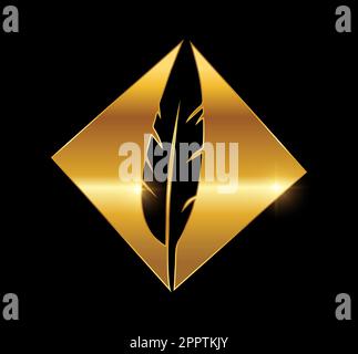 Symbol „Goldener Vektor Für Logo Mit Weicher Kante“ Stock Vektor