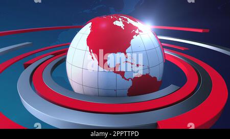 Hintergrund der Weltnachrichten, der für die Nachrichtenübertragung genutzt werden kann. Stockfoto
