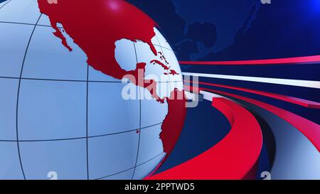 Hintergrund der Weltnachrichten, der für die Nachrichtenübertragung genutzt werden kann. Stockfoto