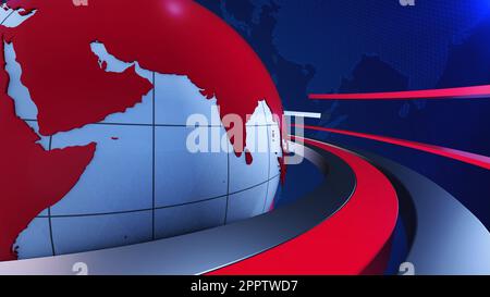 Hintergrund der Weltnachrichten, der für die Nachrichtenübertragung genutzt werden kann. Stockfoto