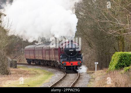 Eine Gala der Dampfeisenbahn in der East Lancashire Railway (ELR) Stockfoto