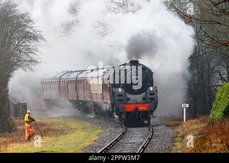 Eine Gala der Dampfeisenbahn in der East Lancashire Railway (ELR) Stockfoto