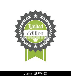 Limitierte Auflage mit Krone Stock Vektor