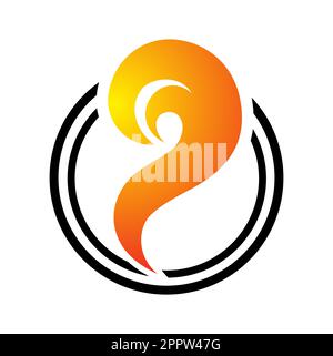 Logo-Symbol Für Hitzewellen Stock Vektor