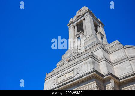 Die Fassade der Freemasons Hall ist im klassischen Art déco-Stil gehalten Stockfoto