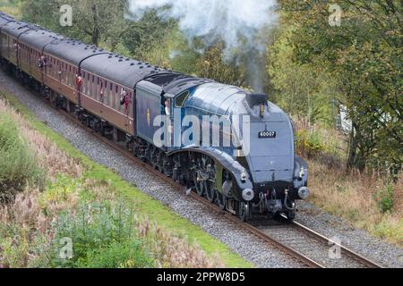 Eine Gala der Dampfeisenbahn in der East Lancashire Railway (ELR) Stockfoto