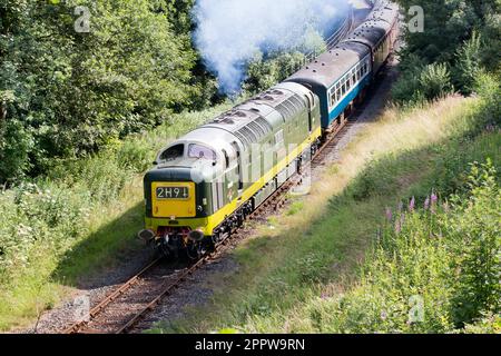 Eine Gala der Dampfeisenbahn in der East Lancashire Railway (ELR) Stockfoto