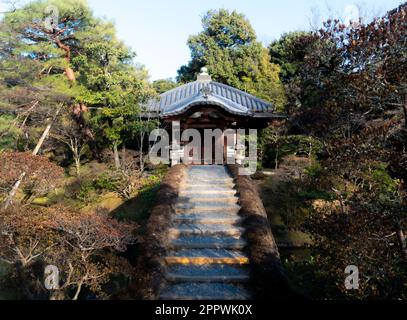 Die Kaiservilla Katsura wurde im 17. Jahrhundert als Fürstentum erbaut und ist eines der besten Beispiele japanischer Architektur und Gartendesign. Stockfoto