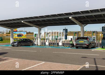 Gridserve Cornwall Services A30 Vereinigtes Königreich Stockfoto