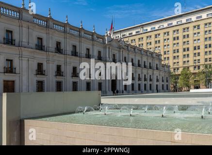 Moneda-Palast Sitz des Präsidenten der Republik Chile, Santiago, Chile Stockfoto