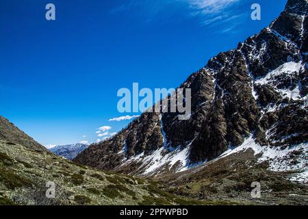 Ausflug zum Livio Bianco Zufluchtsort im oberen Valle Gesso in der Provinz Cuneo im südlichen Piemont Stockfoto