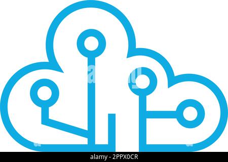 Vorlage zur Illustration des Cloud-Logos Stock Vektor