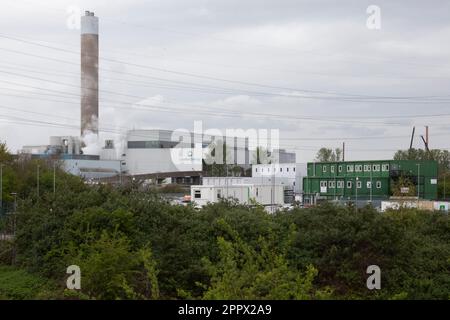 Edmonton EcoPark Müllverbrennungsanlage in Nord-London, Edmonton England, Vereinigtes Königreich Stockfoto
