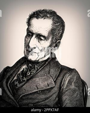 Porträt von Prinz Klemens Wenzel von Metternich, 1773-1859, Staatsmann im Kaiserösterreich, digital bearbeitet Stockfoto