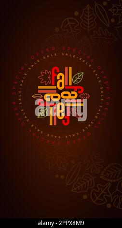 Herbst Sale Konzept typografisches Design. Stock Vektor