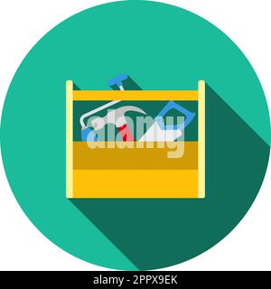 Retro-Tool-Box-Symbol Stock Vektor