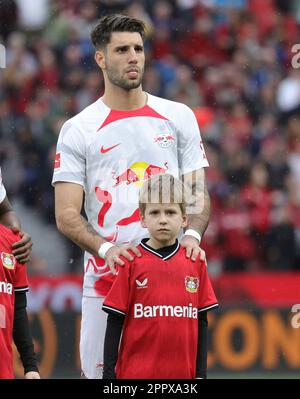 firo : 04/23/2023 Fußball, 1. Liga, 1. Bundesliga, Saison, Erste Bundesliga 2022/2023, Bayer Leverkusen - RB Leipzig 2: 0 Dominik Szoboszlai, Porträt Stockfoto